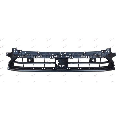 Grilë qendrore në parakolpin e përparme (s-line) (me hapje për sensor parkimi) për AUDI Q3 2018 - 2025 - OEM: 83A807683C
