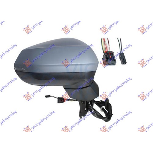 Pasqyrë elektrike me ngrohje (gati për ngjyrosje) (me drita pulsuese) (А cilësi) (xham i lakuar) për AUDI Q3 2018 - 2025 - OEM: 83B857410G9B9