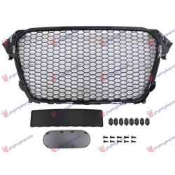 Maskë pvc/grilë (rs pamje) me ngjyrë të zezë për AUDI A4 11-15 Maskë pvc/grilë (rs pamje) me ngjyrë të zezë për AUDI A4 11-15