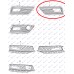 Grilë në parakolpin e përparmë (me hapje për drita të mjegullës) për AUDI A4 11-15 - OEM: 8K0807681K