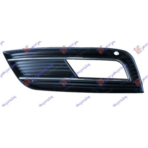 Grilë në parakolpin e përparmë (me hapje për drita të mjegullës + Shirit kromi) për AUDI A4 11-15 - OEM: 8K0807681 Grilë në parakolpin e përparmë (me hapje për drita të mjegullës + Shirit kromi) për AUDI A4 11-15 - OEM: 8K0807681