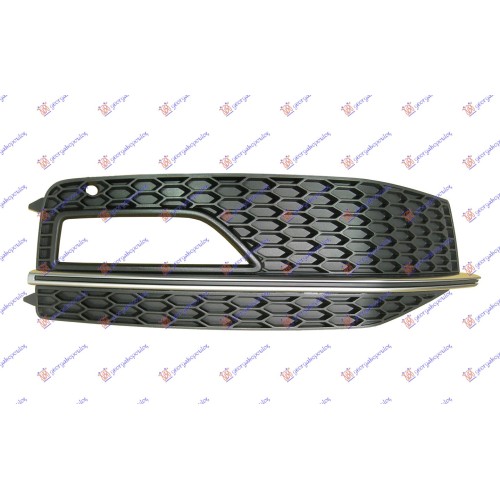 Grilë në parakolpin e përparmë (me hapje për drita të mjegullës) (s4) për AUDI A4 11-15 - OEM: 8K0807682P01C Grilë në parakolpin e përparmë (me hapje për drita të mjegullës) (s4) për AUDI A4 11-15 - OEM: 8K0807682P01C