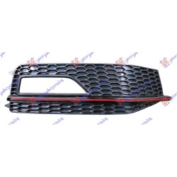 Grilë në parakolpin e përparmë (me hapje për drita të mjegullës) e kuqe trim (s-line) për AUDI A4 11-15 Grilë në parakolpin e përparmë (me hapje për drita të mjegullës) e kuqe trim (s-line) për AUDI A4 11-15