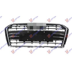 Maskë pvc/grilë komplet (exclusive) (me hapje për sensor parkimi) për AUDI A4 15-18 - OEM: 8W0853651AFUH