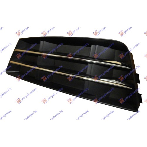 Grilë në parakolpin e përparmë (pa hapje për sensor) me shirit kromi për AUDI A4 15-18 - OEM: 8W0807682R Grilë në parakolpin e përparmë (pa hapje për sensor) me shirit kromi për AUDI A4 15-18 - OEM: 8W0807682R