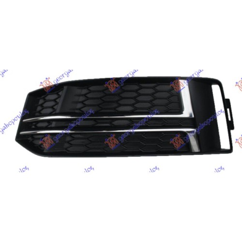 Grilë në parakolpin e përparmë (pa hapje për sensor) me krom (s-line) për AUDI A4 15-18 - OEM: 8W0807681F Grilë në parakolpin e përparmë (pa hapje për sensor) me krom (s-line) për AUDI A4 15-18 - OEM: 8W0807681F