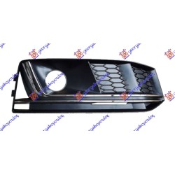 Grilë në parakolpin e përparmë (me hapje për sensor) me shirit kromi (s-line) për AUDI A4 15-18 - OEM: 8W0807682G Grilë në parakolpin e përparmë (me hapje për sensor) me shirit kromi (s-line) për AUDI A4 15-18 - OEM: 8W0807682G