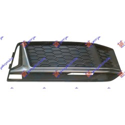 Grilë në parakolpin e përparmë (pa hapje për sensor) me shirit argjendtë (s-line) për AUDI A4 15-18 - OEM: 8W0807682K Grilë në parakolpin e përparmë (pa hapje për sensor) me shirit argjendtë (s-line) për AUDI A4 15-18 - OEM: 8W0807682K