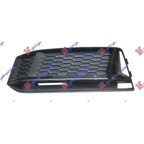 Grilë në parakolpin e përparmë (pa hapje për sensor) me shirit shkëlqim të me ngjyrë të zezë (s-line) për AUDI A4 15-18 - OEM: 8W0807681KRU6 Grilë në parakolpin e përparmë (pa hapje për sensor) me shirit shkëlqim të me ngjyrë të zezë (s-line) për AUDI A4 15-18 - OEM: 8W0807681KRU6