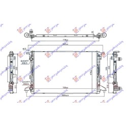 Radiator për motor 1.4 TFSi benzinë - 2.0 TDi dizel (720x480x16) tubë 32/32 për AUDI A4 15-18 - OEM: 8W0121251J Radiator për motor 1.4 TFSi benzinë - 2.0 TDi dizel (720x480x16) tubë 32/32 për AUDI A4 15-18 - OEM: 8W0121251J
