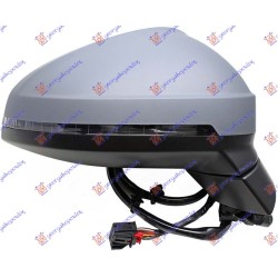 Pasqyrë elektrike me ngrohje (gati për ngjyrosje) (me drita pulsuese) 8 pinë (xham asferik) për AUDI A4 18-19 - OEM: 8W1857410N