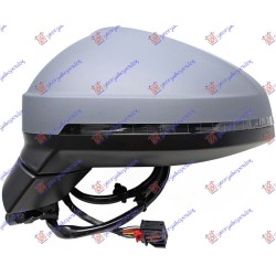 Pasqyrë elektrike me ngrohje (gati për ngjyrosje) (me drita pulsuese) 8 pinë (xham asferik) për AUDI A4 18-19 - OEM: 8W1857409EGRU