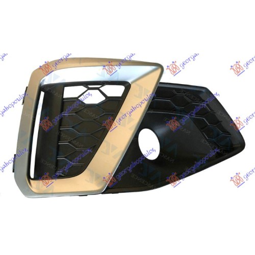 Grilë në parakolpin e përparmë me shirit kromi (s-line) për AUDI A4 19- - OEM: 8W0807682AM