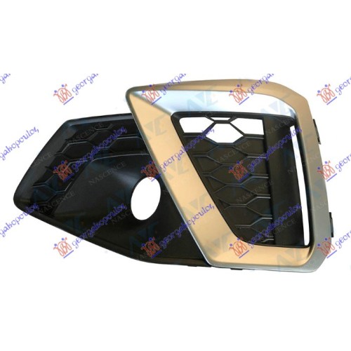 Grilë në parakolpin e përparmë me shirit kromi (s-line) për AUDI A4 19- - OEM: 8W0807681AM Grilë në parakolpin e përparmë me shirit kromi (s-line) për AUDI A4 19- - OEM: 8W0807681AM