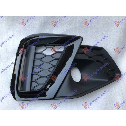 Grilë në parakolpin e përparmë Shirit me shkëlqim të me ngjyrë të zezë (s-line) për AUDI A4 19- - OEM: 8W0807682AM
