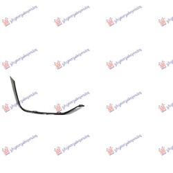 Shirit në parakolpin e pasëm me shkëlqim me ngjyrë të zezë (s-line/s5) për AUDI A5 19- - OEM: 8W6853555T94