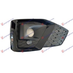 Grilë në parakolpin e përparmë me shirit me ngjyrë të zezë (me hapje për drita të mjegullës) (s-line) (me hapje për sensor parkimi) për AUDI A5 19- - OEM: 8W6807682TT94 Grilë në parakolpin e përparmë me shirit me ngjyrë të zezë (me hapje për drita të mjegullës) (s-line) (me hapje për sensor parkimi) për AUDI A5 19- - OEM: 8W6807682TT94