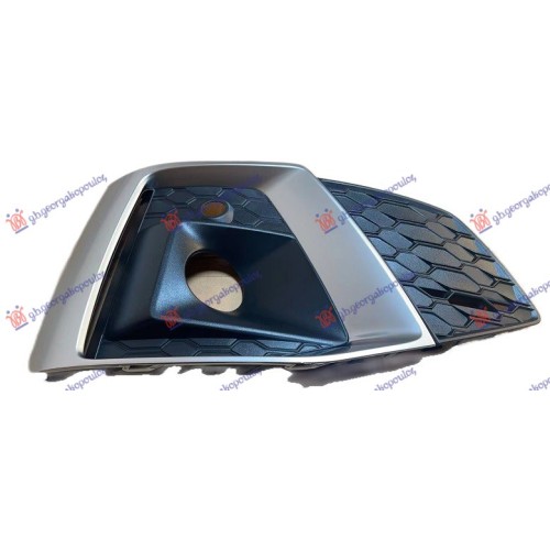 Grilë në parakolpin e përparmë me shirit kromi (me hapje për drita të mjegullës) (s-line) (me hapje për sensor parkimi) për AUDI A5 19- - OEM: 8W6807682T3Q7 Grilë në parakolpin e përparmë me shirit kromi (me hapje për drita të mjegullës) (s-line) (me hapje për sensor parkimi) për AUDI A5 19- - OEM: 8W6807682T3Q7