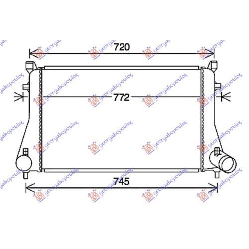 Interkuler 2.0 TFSi benzinë (620x398x30) për AUDI A3 3D/SPORTBACK 12-16 - OEM: 5Q0145803AA