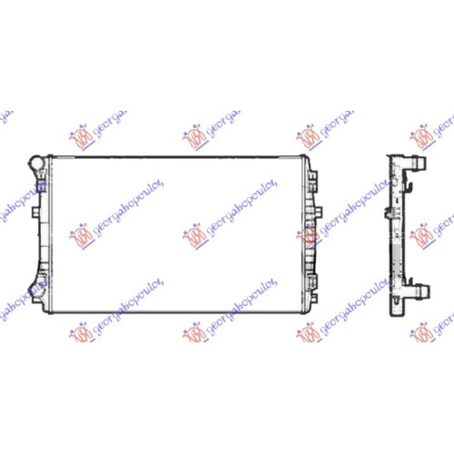 Radiator për motor 1.5 TFSi benzinë (650x400) (KOYO) për AUDI A3 SPORT SEDAN/CABRIO 16-20 - OEM: 5Q0121251EM