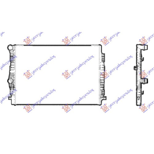 Radiator për motor 1.5 TFSi//hibrid benzinë - 2.0 TDI dizel (650x445) (KOYO) për AUDI A3 SPORT SEDAN/CABRIO 16-20