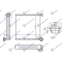 Ngrohës kabine (BR) (172x184x26) (VALEO) tipi për AUDI A3 3D/SPORTBACK 12-16 - OEM: 5Q0819031