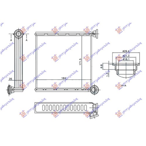 Ngrohës kabine (BR) (172x184x26) (VALEO) tipi për AUDI A3 3D/SPORTBACK 12-16 - OEM: 5Q0819031 Ngrohës kabine (BR) (172x184x26) (VALEO) tipi për AUDI A3 3D/SPORTBACK 12-16 - OEM: 5Q0819031