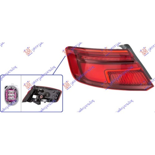 Dritë stop e jashtme LED dynamic sportback (HELLA) për AUDI A3 3D/SPORTBACK 16-20 - OEM: 8V4945091