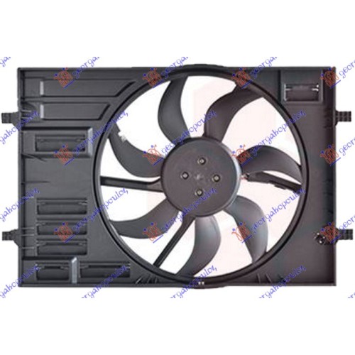 Ventilator komplet benzinë - dizel (445mm) (4 pinë) për AUDI A3 SPORT SEDAN/CABRIO 16-20 - OEM: 5Q0121203B