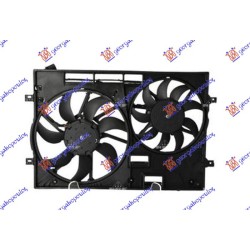 Ventilator komplet (dopio) 2.0 benzinë (370/295mm) (4 pinë) për AUDI A1 14-18 - OEM: 3Q0121205 Ventilator komplet (dopio) 2.0 benzinë (370/295mm) (4 pinë) për AUDI A1 14-18 - OEM: 3Q0121205