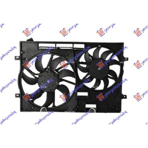 Ventilator komplet (dopio) 2.0 benzinë (370/295mm) (4 pinë) për AUDI A1 14-18 - OEM: 3Q0121205