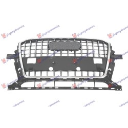 Maskë pvc/grilë krom komplet (me hapje për sensor parkimi) për AUDI Q5 12-16 - OEM: 8R0853651S