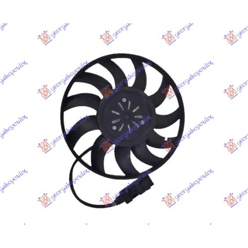 Ventilator (Motor + helikë) benzinë - dizel (380mm) (400W) (i majtë) për AUDI A8 02-09 - OEM: 4E0959455G