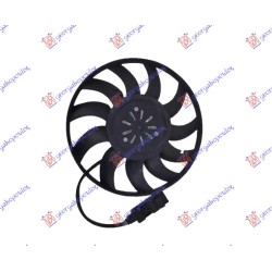 Ventilator (Motor + helikë) benzinë - dizel (380mm) (400W) (i djathtë) për AUDI A8 02-09 - OEM: 4E0959455H
