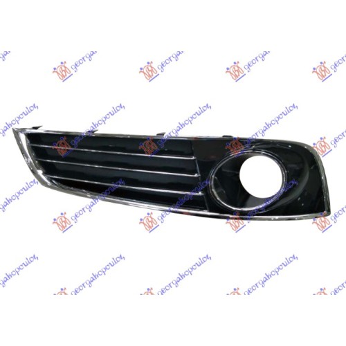 Grilë në parakolpin e përparmë (me hapje për drita të mjegullës) (me 3 Shirit a kromi) për AUDI A8 09-13 - OEM: 4H0807679DT94 Grilë në parakolpin e përparmë (me hapje për drita të mjegullës) (me 3 Shirit a kromi) për AUDI A8 09-13 - OEM: 4H0807679DT94
