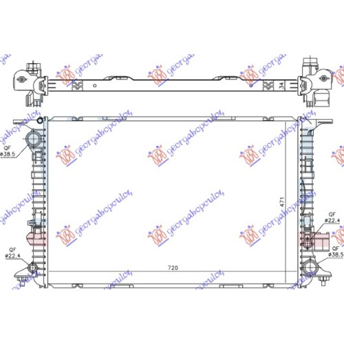 Radiator për motor 2.0-3.0 TFSi-hibrid - 2.5 FSi benzinë - 3.0 TDi dizel (720x470x32) për AUDI A8 09-13 - OEM: 4H0121251C Radiator për motor 2.0-3.0 TFSi-hibrid - 2.5 FSi benzinë - 3.0 TDi dizel (720x470x32) për AUDI A8 09-13 - OEM: 4H0121251C