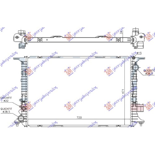 Radiator për motor 4.0 TFSi - 4.2-6.3 FSi benzinë - 4.2 TDi dizel (720x470x32) për AUDI A8 09-13 - OEM: 4H0121251B Radiator për motor 4.0 TFSi - 4.2-6.3 FSi benzinë - 4.2 TDi dizel (720x470x32) për AUDI A8 09-13 - OEM: 4H0121251B