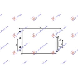 Radiator shtesë për motor 3.0-4.0 TFSi benzinë (615x430x16) për AUDI A8 09-13 - OEM: 4H0145804A