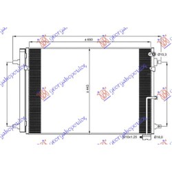 Radiator i kondicionerit benzinë/dizel (përveç 3.0-4.0TFSi) (66x44x6) për AUDI A8 09-13 - OEM: 4H0260401C