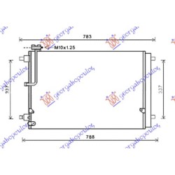Radiator i kondicionerit 3.0-4.0TFSi PTRL (67.5x44x1.6) për AUDI A8 09-13 - OEM: 4H0260403D