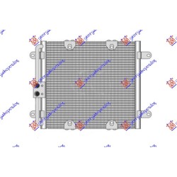 Radiator i kondicionerit 4.2-5.2 FSI benzinë (344x291x16) për AUDI A8 09-13 - OEM: 420260401A