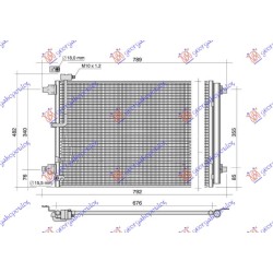 Radiator i kondicionerit 2.0TFSI-6.3 benzinë - 3.0-4.2TDI dizel (675x440) për AUDI A8 13-17 - OEM: 4H0260403E