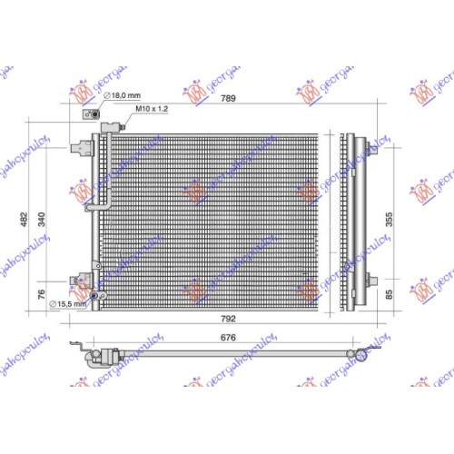 Radiator i kondicionerit 2.0TFSI-6.3 benzinë - 3.0-4.2TDI dizel (675x440) për AUDI A8 13-17 - OEM: 4H0260403E