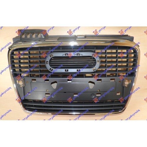 Maskë pvc/grilë (kornizë krom) (pa mbajtës për targa) për AUDI A4 04-07 - OEM: 8E0853651J Maskë pvc/grilë (kornizë krom) (pa mbajtës për targa) për AUDI A4 04-07 - OEM: 8E0853651J