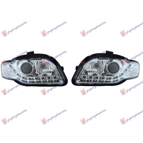 Fenerë set tipi a5 krom për AUDI A4 04-07