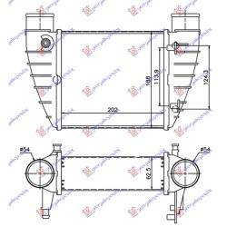 Interkuler 2.0 TFSi benzinë - 2.0 TDi dizel (200x190x63) për AUDI A4 04-07 - OEM: 8E0145806M Interkuler 2.0 TFSi benzinë - 2.0 TDi dizel (200x190x63) për AUDI A4 04-07 - OEM: 8E0145806M
