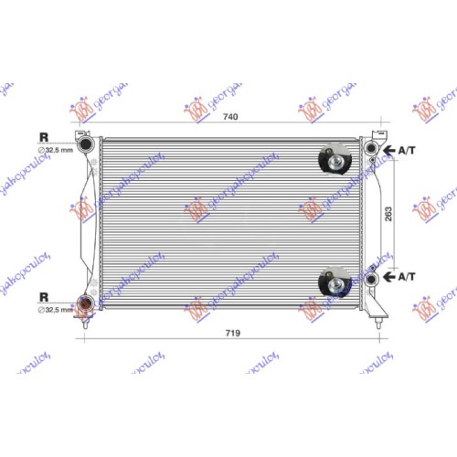 Radiator për motor 2.0 TFSi benzinë (marsh automatik) (630x410) për AUDI A4 04-07 - OEM: 8E0121251AE Radiator për motor 2.0 TFSi benzinë (marsh automatik) (630x410) për AUDI A4 04-07 - OEM: 8E0121251AE