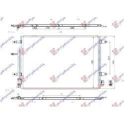 Radiator i kondicionerit S4-4.2i benzinë - 2.7-3.0 Tdi dizel (560x390x16) për AUDI A4 04-07 - OEM: 8E0260401E