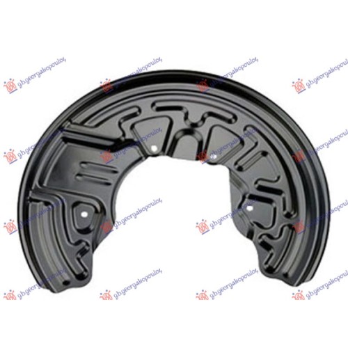 Mbrojtës prej frenave nga pluhuri në anën e përparme (diametri i diskut 345mm) (ATE, TEVES) (alumini) për AUDI A4 04-07 - OEM: 8E0615312C