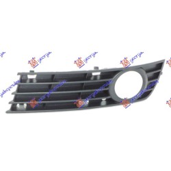 Grilë në parakolpin e përparmë (me hapje për drita të mjegullës) e mbyllur për AUDI A4 00-04 - OEM: 8E0807681A